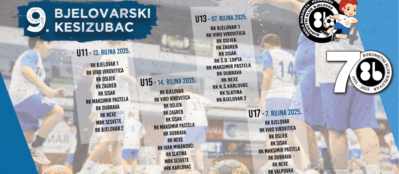 🎉 NAJAVA – 9. RUKOMETNI TURNIR „BJELOVARSKI KESIZUBAC 2025“ 🏆